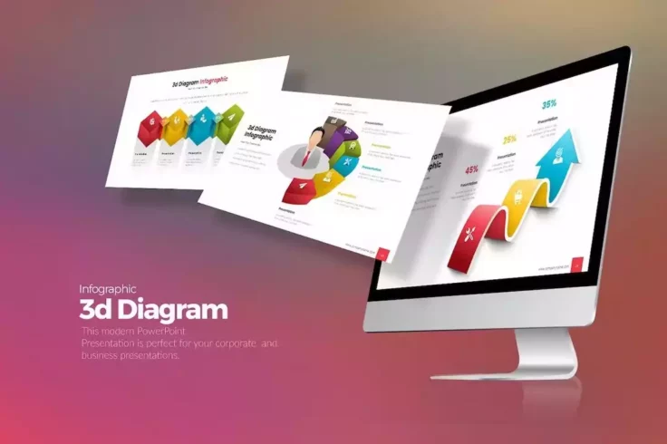 View Information about 3D Diagram Infographic PowerPoint Template