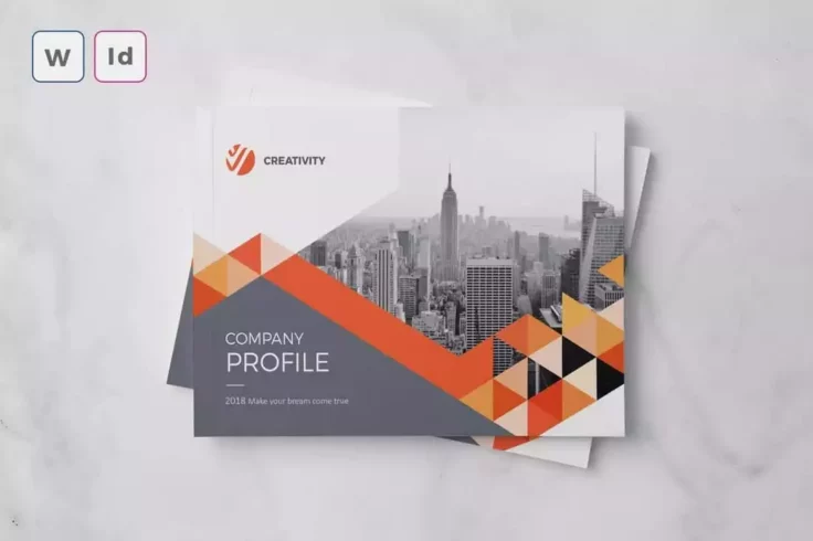 View Information about A5 Landscape Company Profile Template Word