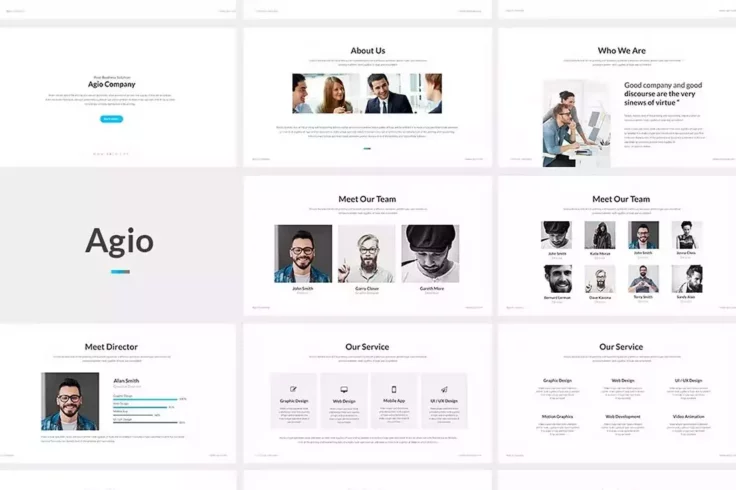 View Information about Agio Business Clean PowerPoint Template