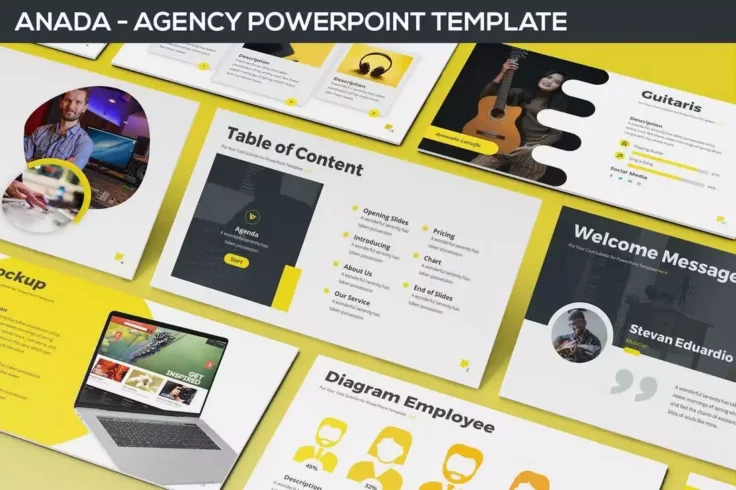 View Information about Anada Agency Modern Professional PowerPoint Template