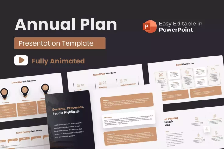 View Information about Annual Plan Animated PowerPoint Template