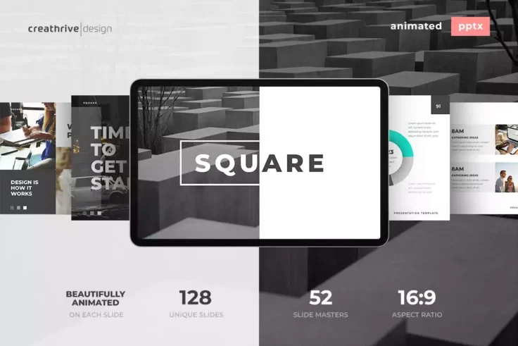 View Information about Square Presentation Template