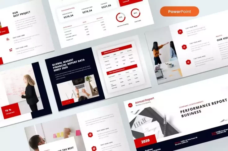 View Information about Annual Report – Business & Finance PowerPoint Template