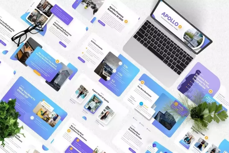 View Information about Apollo Modern Finance PowerPoint Template