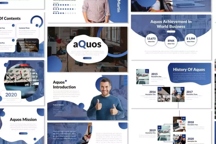 View Information about Aquos Minimal Professional PowerPoint Template