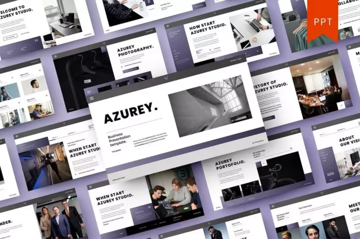 View Information about Azurey Corporate Profile PowerPoint Template
