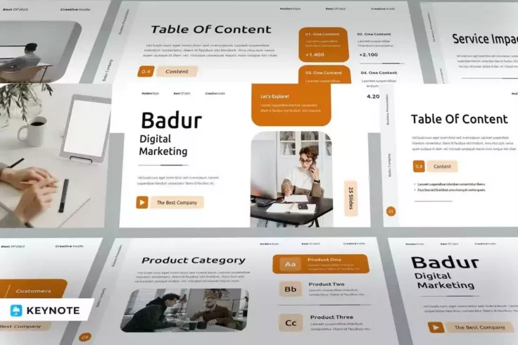 View Information about BADUR Digital Marketing Keynote Template