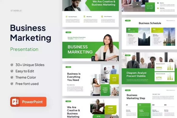 View Information about Business Marketing Plan PowerPoint Template