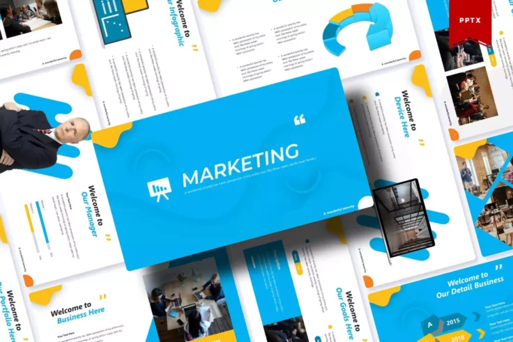 View Information about Clean Marketing PowerPoint Template