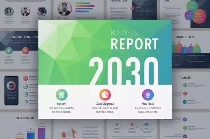 View Information about Business Report Colorite PowerPoint Template