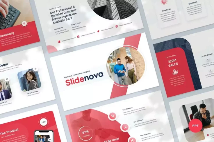 View Information about Clean Pitch Deck Presentation Template