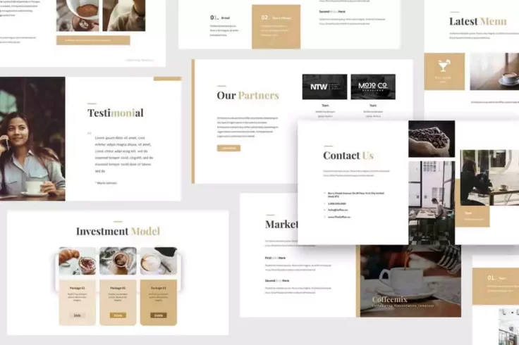 View Information about Coffee Shop Minimal Google Slides Template