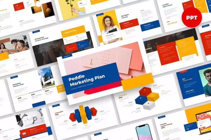 View Information about Colorful Marketing Plan Presentation PowerPoint Template