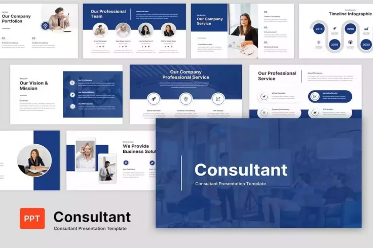 View Information about Consultant Finance & Consulting Powerpoint Template