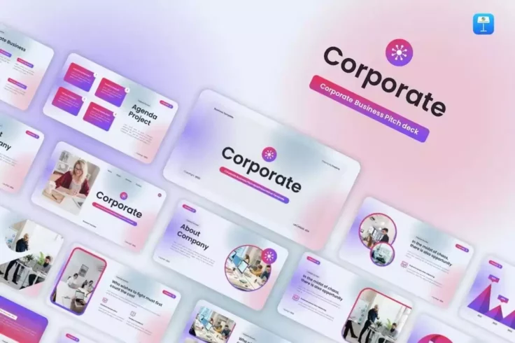 View Information about Corporate Animated Pitch Deck Keynote Template