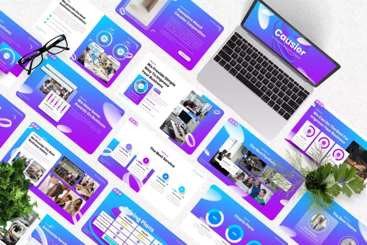 View Information about Causier Business PowerPoint Template