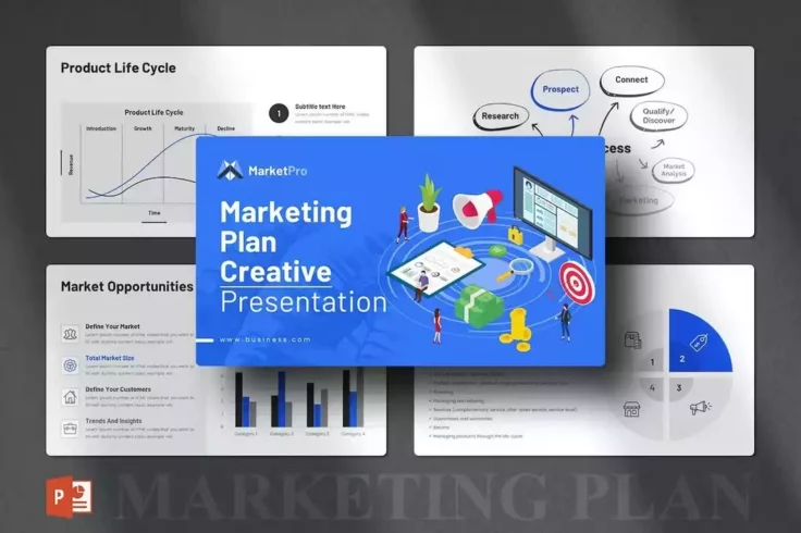 View Information about Creative Marketing Plan PowerPoint Template