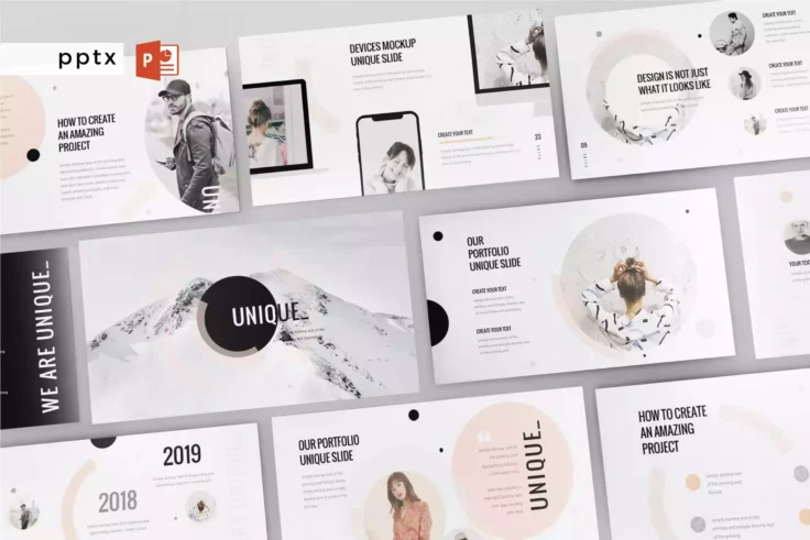 View Information about Unique PowerPoint Template