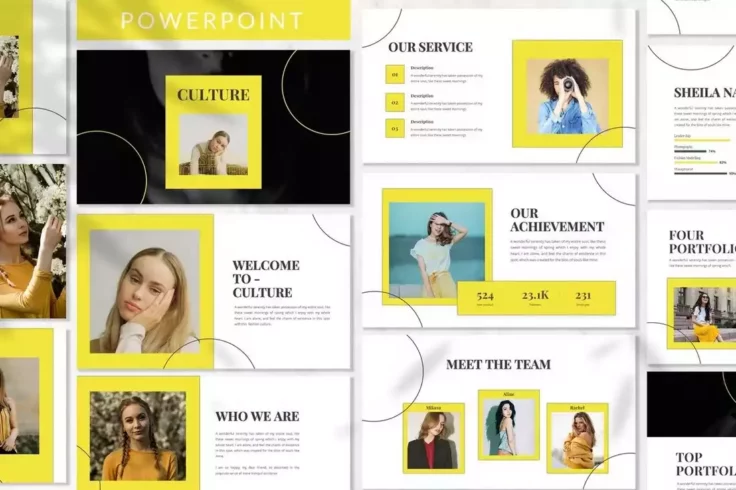 View Information about Culture Clean Fashion PowerPoint Template