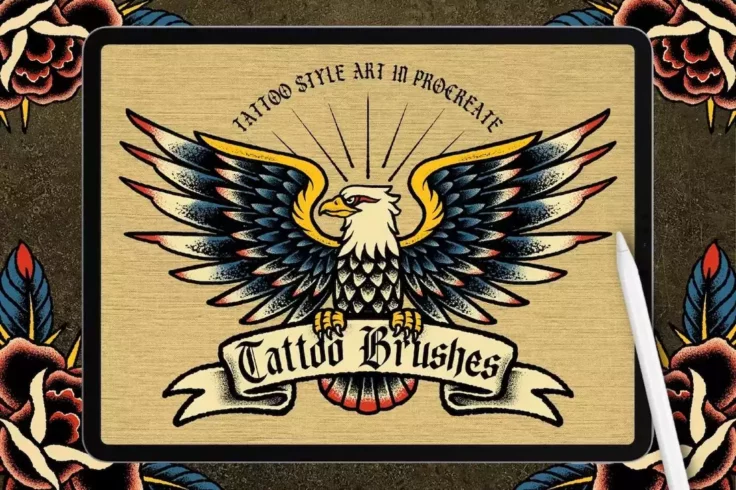 View Information about Dans Vintage Tattoo Drawing Brushes for Procreate