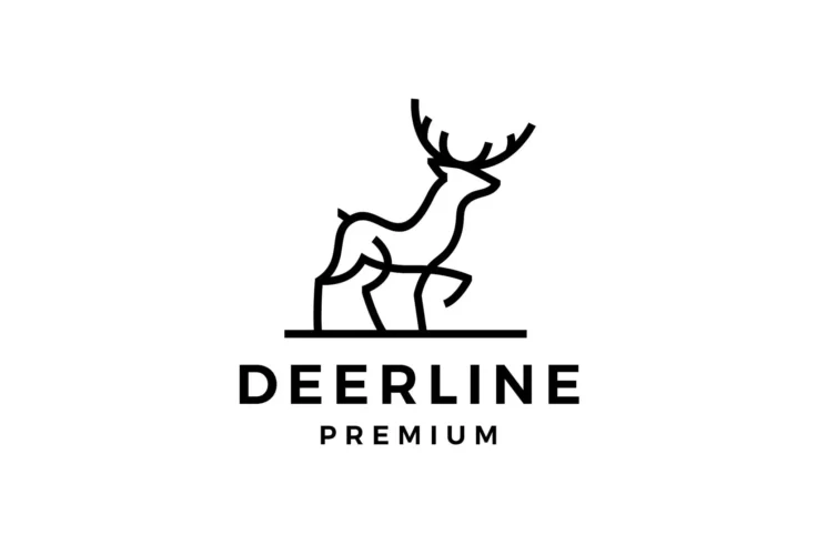 View Information about Deer Line Simple Outline Logo Template