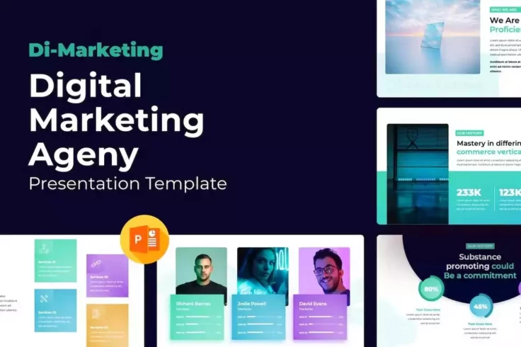 View Information about Di-Marketing Digital Marketing PowerPoint Template