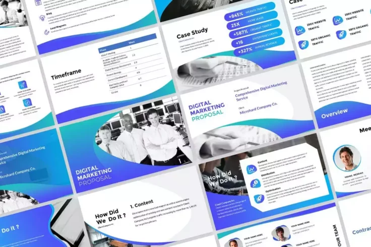 View Information about Digital Marketing Strategy PowerPoint Template