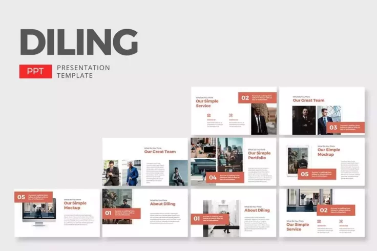 View Information about Dilling Business Corporate PowerPoint Template