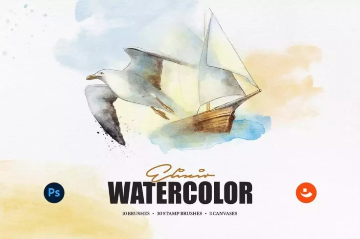 View Information about Elixir Watercolor Photoshop Brushes