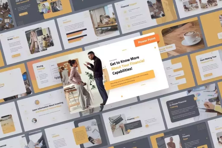 View Information about Financy Financial PowerPoint Template