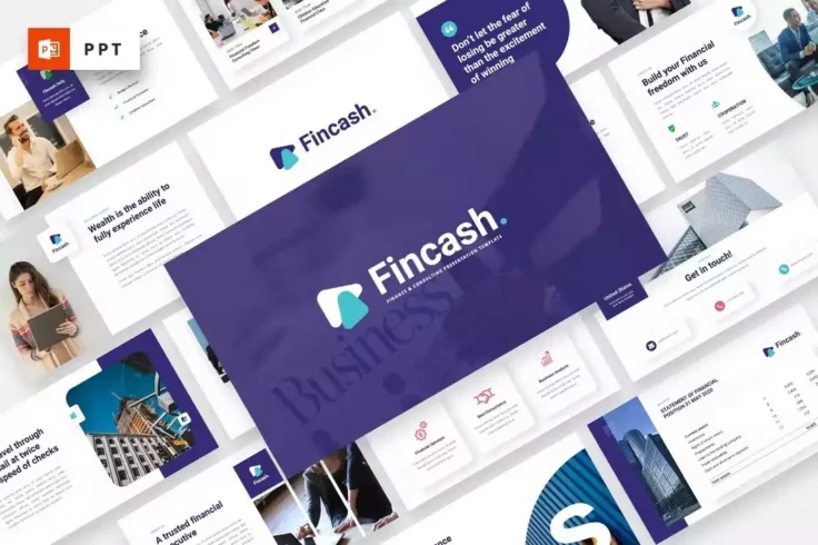 View Information about FINCASH Finance & Consulting PowerPoint Template