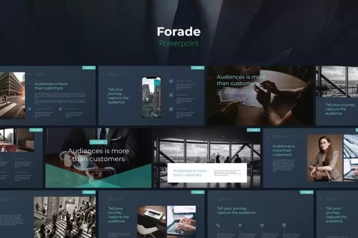View Information about Forade Tech Business PowerPoint Template