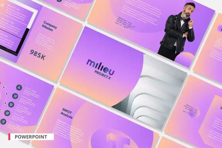 View Information about Gradient Marketing Plan PowerPoint Template