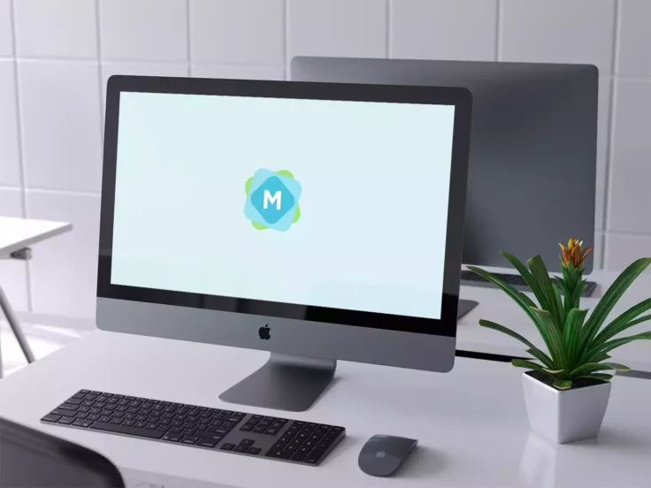 View Information about iMac Pro Desk Mockup PSD