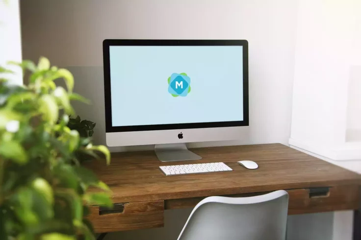 View Information about iMac & Wooden Desk Mockup