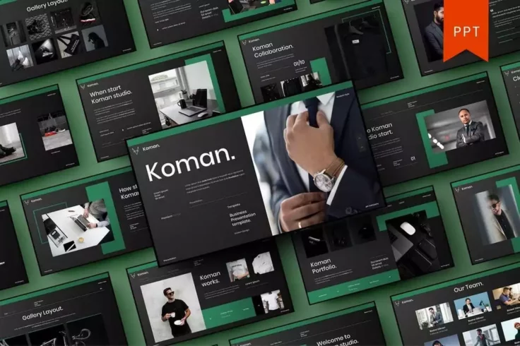 View Information about Koman Modern Business PowerPoint Template