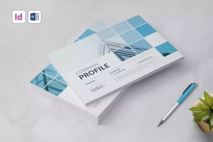View Information about Landscape A5 Company Profile Template for Word