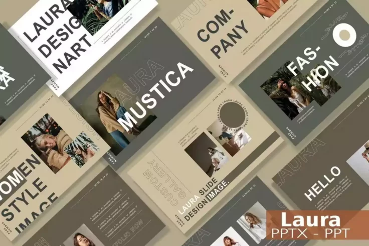 View Information about LAURA Modern Fashion PowerPoint Template