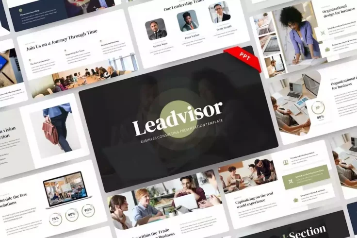 View Information about Leadvisor Business Consulting PowerPoint Template