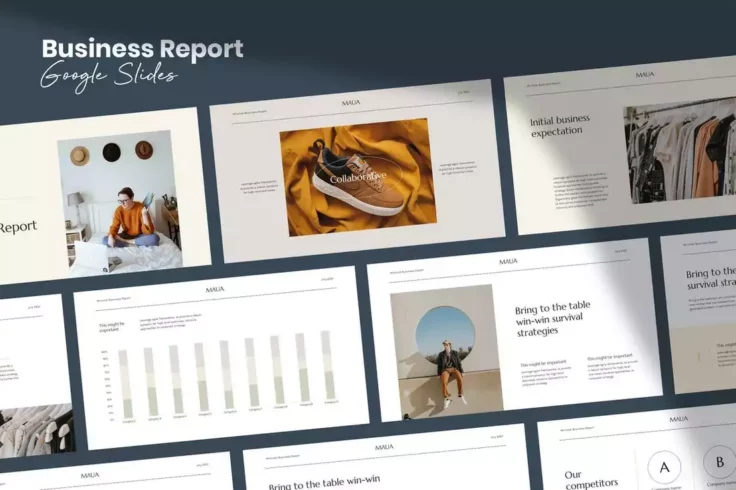 View Information about Maua Business Report Google Slides Template