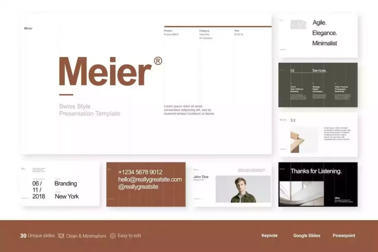 View Information about Meier Clean Business Presentation Template