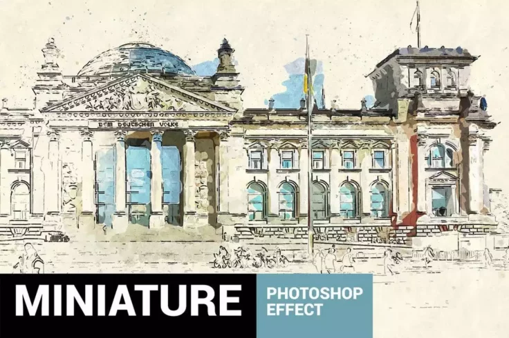View Information about Miniaturum Watercolor Sketch Photoshop Action