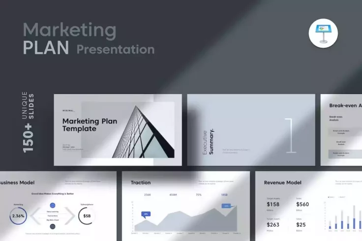 View Information about Minimal Marketing Plan Presentation Template