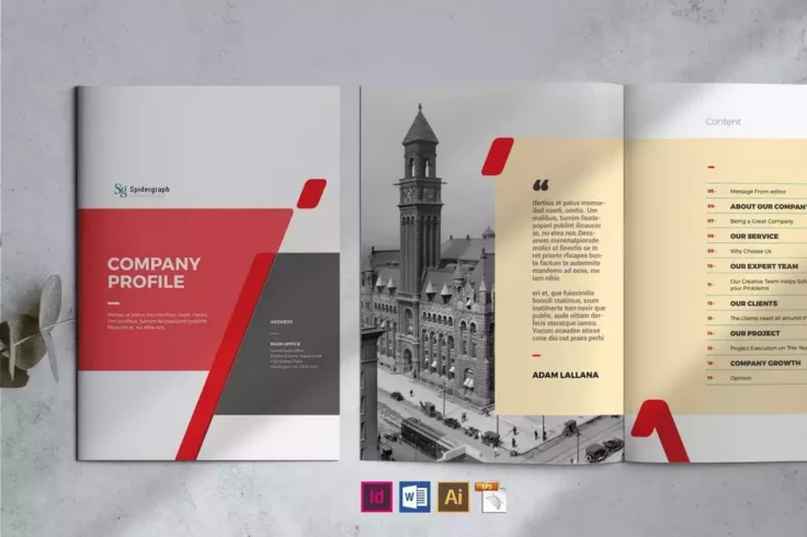 View Information about Modern Company Profile Word Template