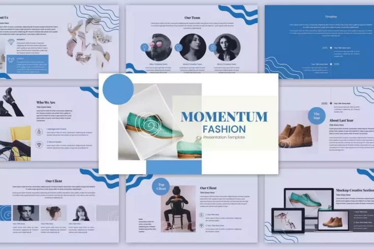 View Information about Momentum Fashion Brand PowerPoint Template