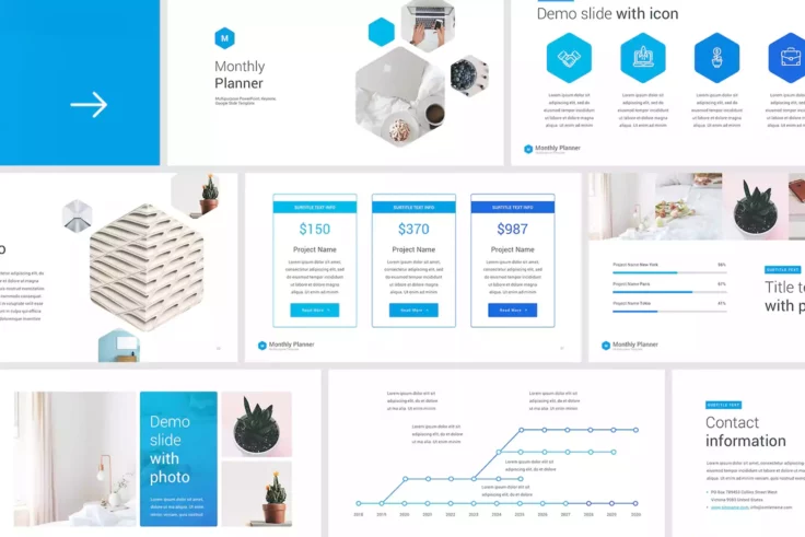 View Information about Monthly Planner Presentation Template