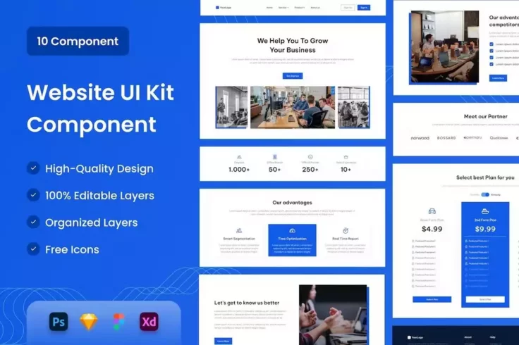 View Information about Multipurpose Website UI Kit for Figma