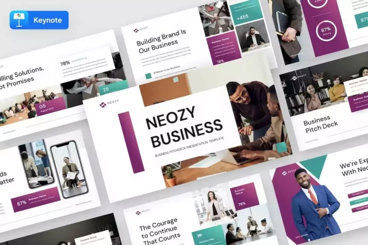 View Information about NEOZY Business Pitch Deck Keynote Template