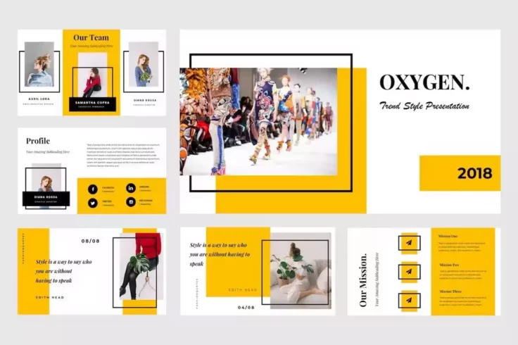 View Information about Oxygen Modern Clean PowerPoint Template
