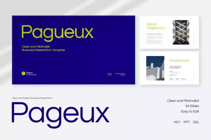 View Information about Pageux Clean Modern Business PowerPoint Template